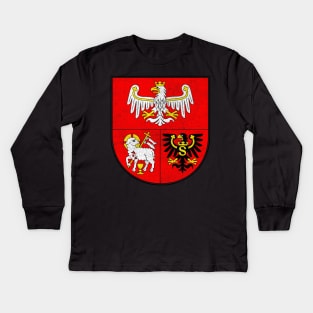 Warmian-Masurian Voivodeship  // Poland Coat of Arms Kids Long Sleeve T-Shirt